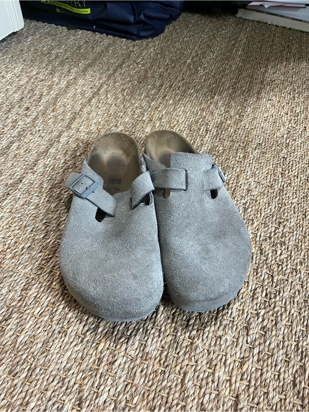 Birkenstock Kids Suede Slip-On Clog in Gray